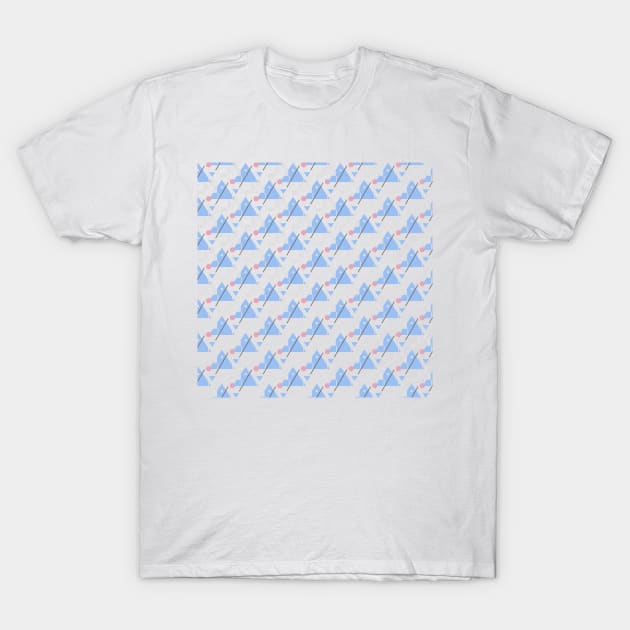 Subtle graphic pattern with grey and blue T-Shirt by Sinnfrey